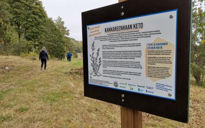 Kankareenhaan kedon opaskyltti