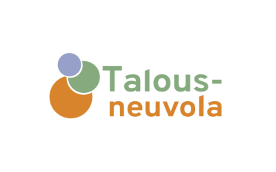 Talousneuvolan logo vihreän ja oranssin sävyissä.