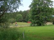 Pyöräilijä Kasarminlahdella