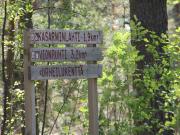 Reitin opaste Kasarminlahden laavulle ja Vionpuhdille