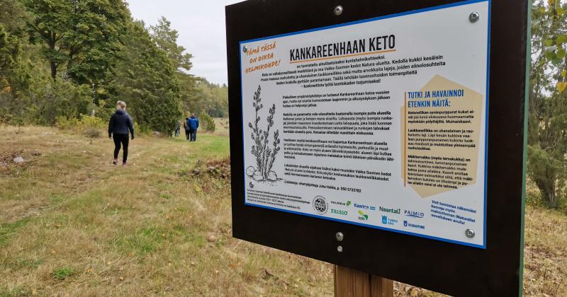 Kankareenhaan kedon opaskyltti
