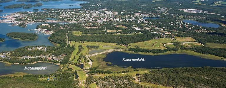 Ilmakuva Kasarminlahden alueesta